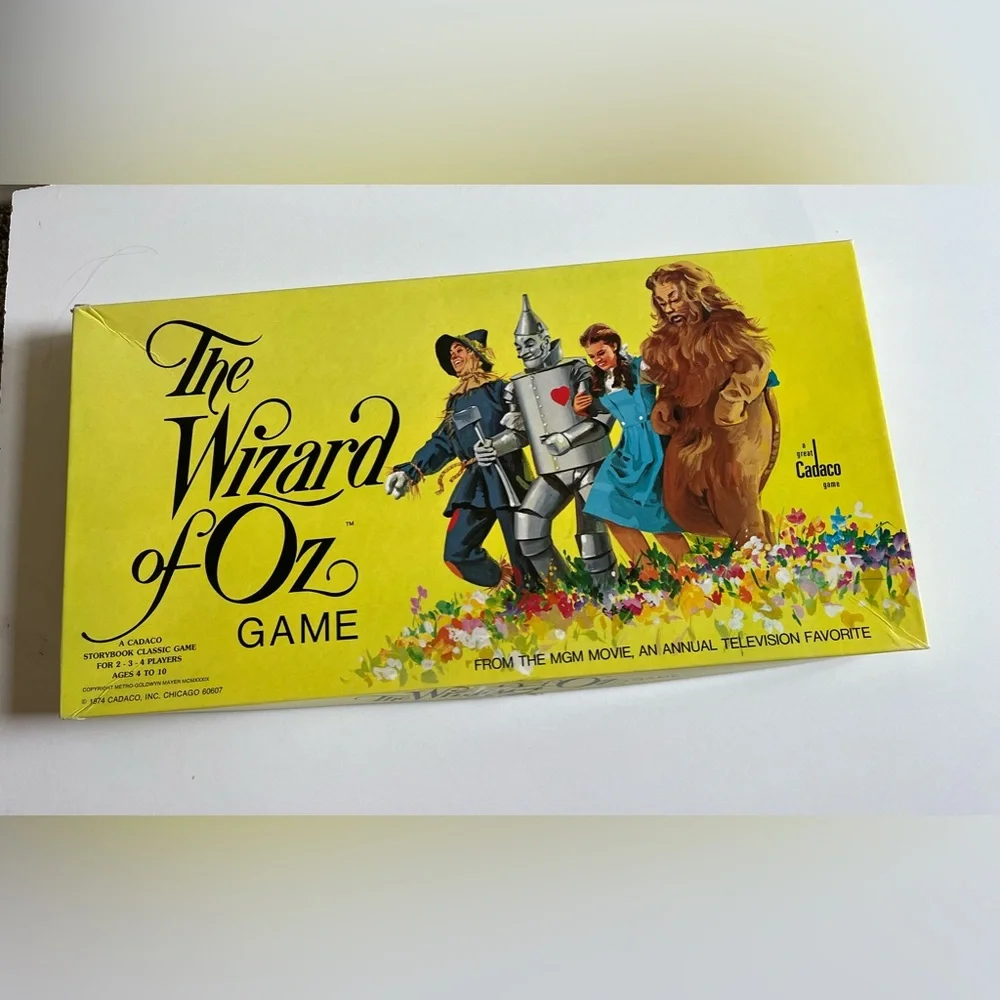 Wizard of Oz Vintage Storybook Classic Board Game 1974 CADACO-incomplete
